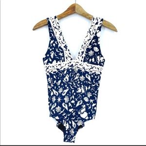 & Other Stories Nautical One Piece Bathing Suit